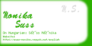 monika suss business card